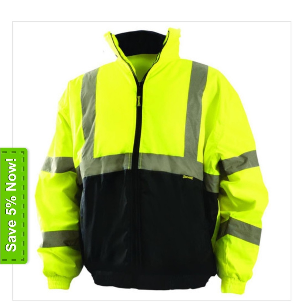 OccuNomix Hi Vis Bomber safety Jacket size medium